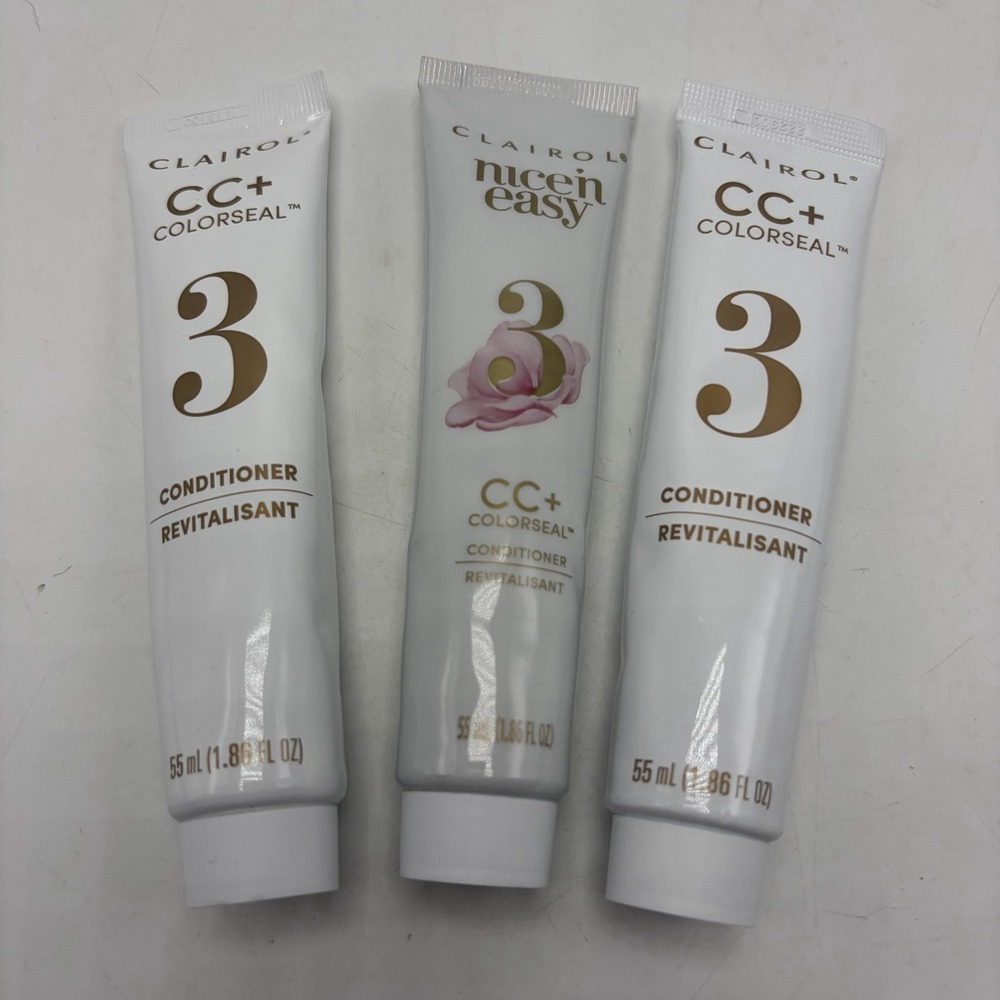 3x Clairol CC+ Colorseal Conditioner Conditioning Hair Treatment Tubes 1.86 oz